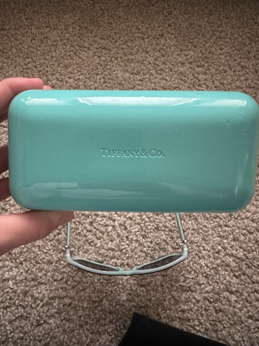 Tiffany & Co. Black Oversized Square Women's Sunglasses - Picture 4 of 5
